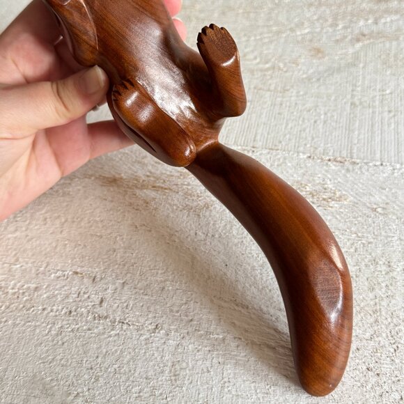 Vintage Swedish Style Hand Carved Wooden Folk Art Fox - Picture 8 of 9